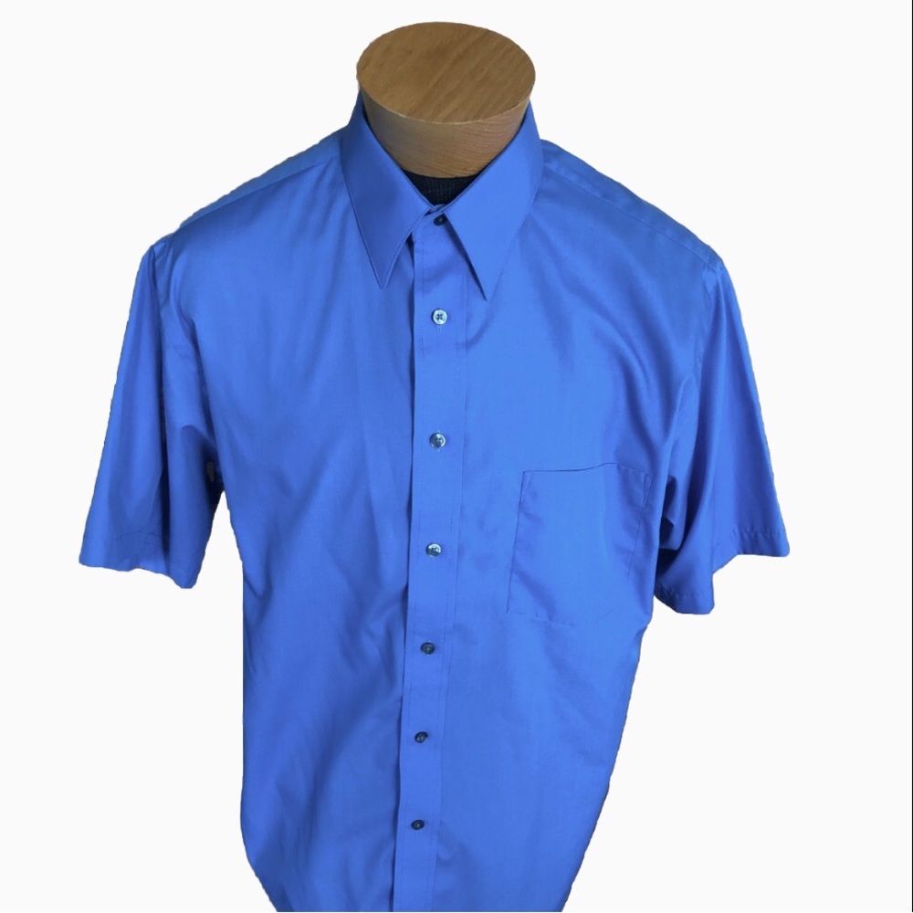 Puritan Short Sleeve Button-Down Shirt in classic Blue 16 1/2